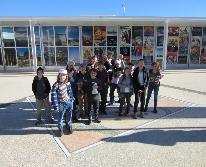 Lance Holt students at the Exhibition centre on Canberra school camp