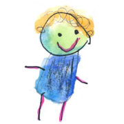 kids drawing of happy person